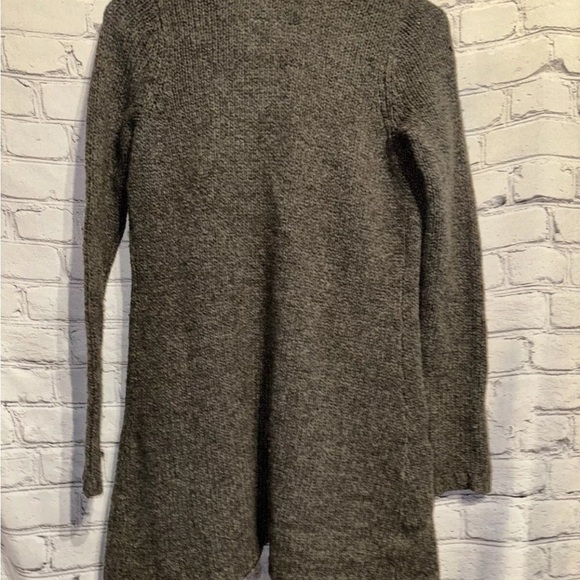 Sparrow Anthropologie Cardigan Sweater Gray Tan 100% Lambswool  Pockets Size XS - Picture 4 of 5